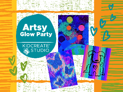 Kidcreate Studio - Eden Prairie. Artsy Glow Party Summer Camp (5-12 Years)